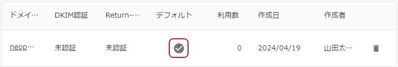 デフォルト設定された場合のキャプチャ